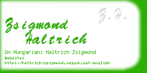 zsigmond haltrich business card